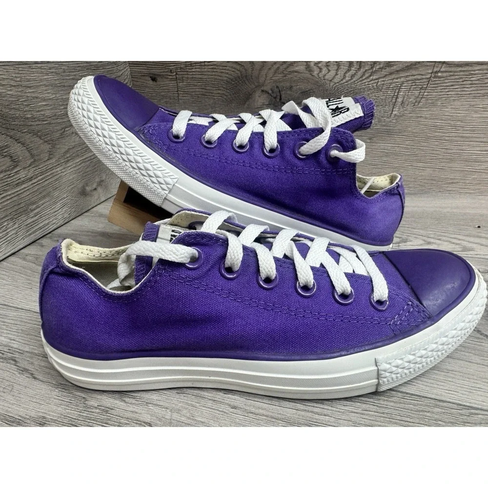 Converse Chuck Taylor All Star Low Top Purple Sneakers Mens 5 Womens 7 - Picture 3 of 10